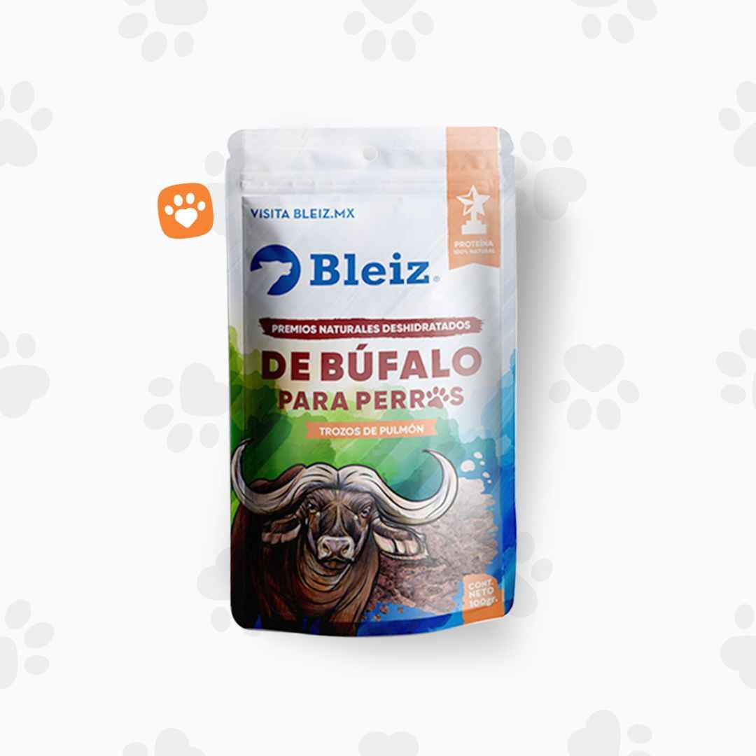 Bleiz | Premios Naturales para Perros | Pulmón de Búfalo Libre Pastoreo | 100g | Sin Conservadores ni Químicos