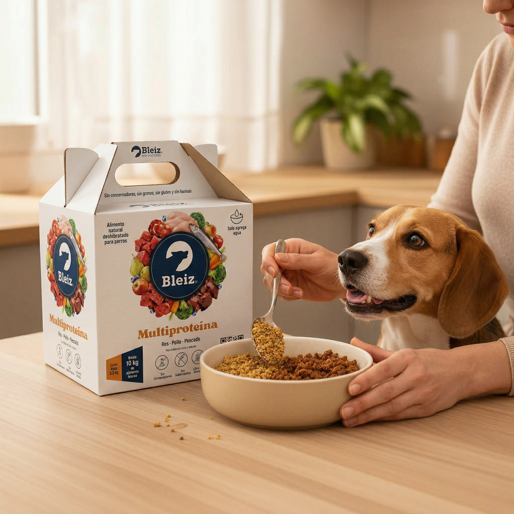 Bleiz Alimento Natural Deshidratado para Perro 3.3 KG (Rinde 10 KG) | Sin Conservadores