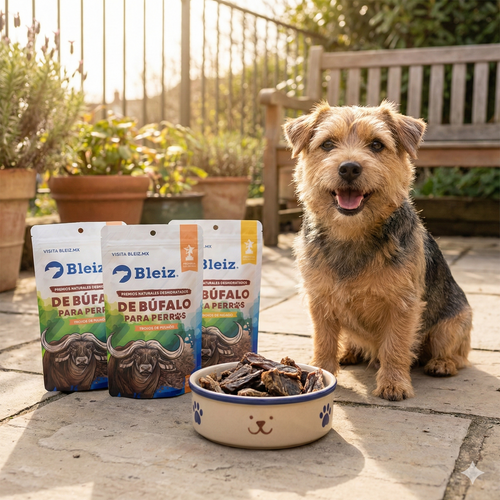 Bleiz Premios Naturales de Búfalo para Perros | Hígado y Pulmón | Sin Conservadores | Paquete x2