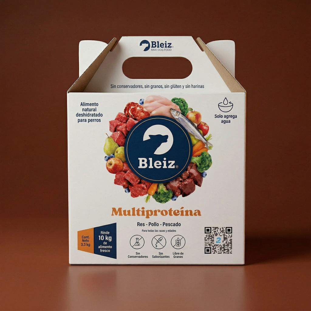 Bleiz Alimento Natural Deshidratado para Perro 3.3 KG (Rinde 10 KG) | Sin Conservadores