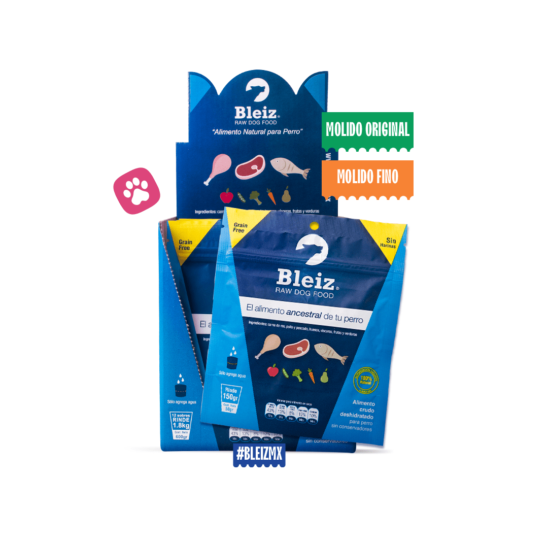Bleiz Comida Natural Canina | Pack 12 Sobres (50g) | Top Saludable Perro - Bleiz